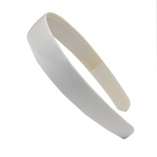 5 White Plastic Wide Alice Hair Band Headband 25mm 1" Hair Accessories
