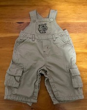VTG Children's Place Baby Boy 3-6 Months Overalls Puppy bulldog EUC snap legs