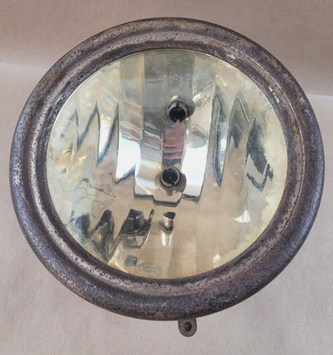 Antique 9'' Headlight Search Light Lamp American Flatlite Reflector Glass Lens