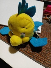 Vintage Applause Disney FLOUNDER Beanie Plush The Little Mermaid Stuffed Toy 6  
