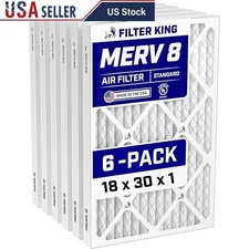 MERV 8 Air Conditioner Filters 18x30x1 Pack of 6 Long Lasting Easy Install New