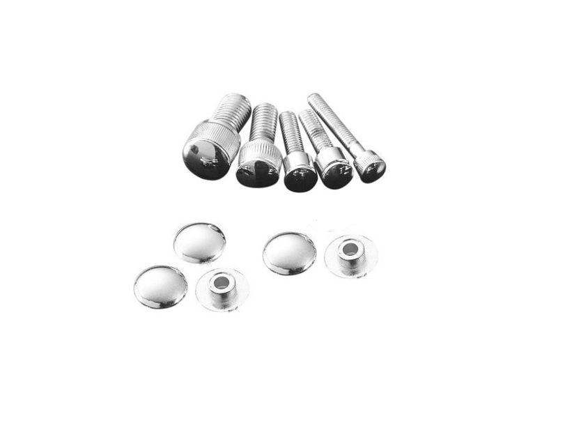 Chrome Caps Covers Plugs for M8 8mm Allen Head Bolts uses 6mm allen key