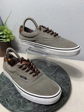 Vans Sneakers Aztec Print Men’s Size 8.5 Laceup Charcoal Canvas Shoes