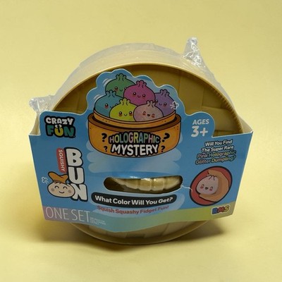 Crazy Fun Squishy Bun Pink Holographic Glitter Dumpling SEALED