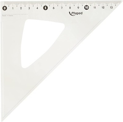 Maped Zeichendreieck Cristal 45 Grad Hypotenuse: 210 mm  transparent