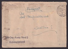 LATVIA 1943 Ostland, Fieldpost cover from Mitau (Jelgava), WWII