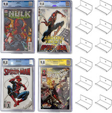 12Pcs Clear Floating Comic Book Display Shelves, Comic Book Shelf Stand Wall Mo