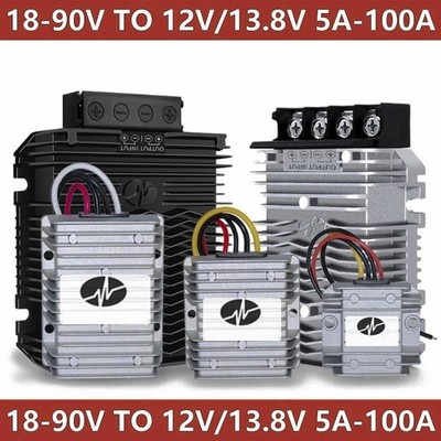 Dc-dc 24-48-72V to 12V/13.8V 5A-100A Step-down Converter Voltage Reducer for Car