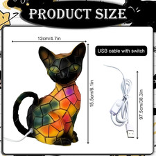 Lampada 3D Gatto Con Base USB – Luce Notturna LED 7 Colori E Modalità Sfumata, Interruttore Touch, Effetto Ottico Illusione (Acrilico E ABS) - 4