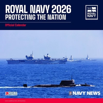 ALLTRADE Official Royal Navy 2026 Calendar UK Holidays Gift For Dad Mom MADE IN BRITAIN®