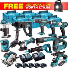 Makita 18V 13 Piece Combo Tool Kit with 5 x 5.0Ah Battery & Charger T4TKIT-27799