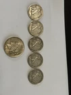 1922 $1 Silver Peace Dollar , 1939, 42, 44,45,45  walking liberty half dollars