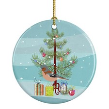Finch Merry Christmas Ceramic Ornament CK4488CO1