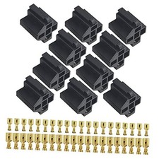 10 Sets 5 Pin Relay Connector 12V Socket 30A /40A with 6.3mm Terminals, Car