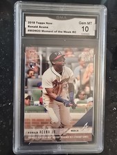 Topps 2018 Topps Now Ronald Acuna Jr. Moment of the Week MOW-20 RC GMA 10