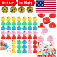 Fun  Safe 50 Pcs Rubber Ducks - Ideal Bath Toys for Baby Showers  Events
