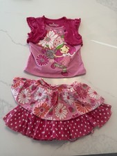 Y2K 2013 Strawberry Shortcake Two Piece Set Skort Shirt Mock Shrug Toddler 3T