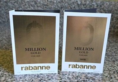 2X One Million FOR HER Paco Rabanne Eau De Parfum Natural Spray 1.5 ml New