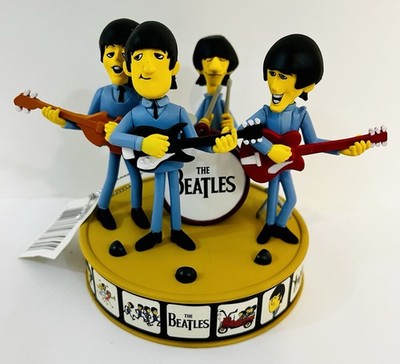 RARE Carlton 147 The BEATLES Cartoon Blue Suits On Stage w/Instruments Ornament