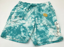 Cat Jack Girls Size M 8 Cotton Polyester Aqua White Shorts
