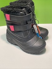 Girls Black Boots Size 9 Winter Wonder Nation Skid Resistant Snow