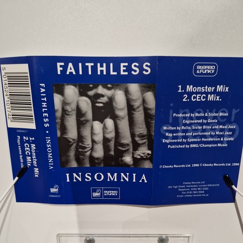 Faithless - Insomnia - Cassette Tape Single - 1996 - Cheeky Records - Picture 6 of 6