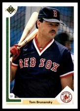 Tom Brunansky 1991 Upper Deck #163 Red Sox MLB READ FREE SHIPPING AutographDen
