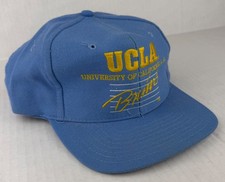 Vintage UCLA Bruins Snapback Hat Blue Signature Script Spell Out 80s 90s