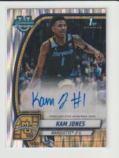 Kam Jones 2025-26 RC Auto Autograph Pacers Refractor 24-25 Bowman U Chrome SP !!