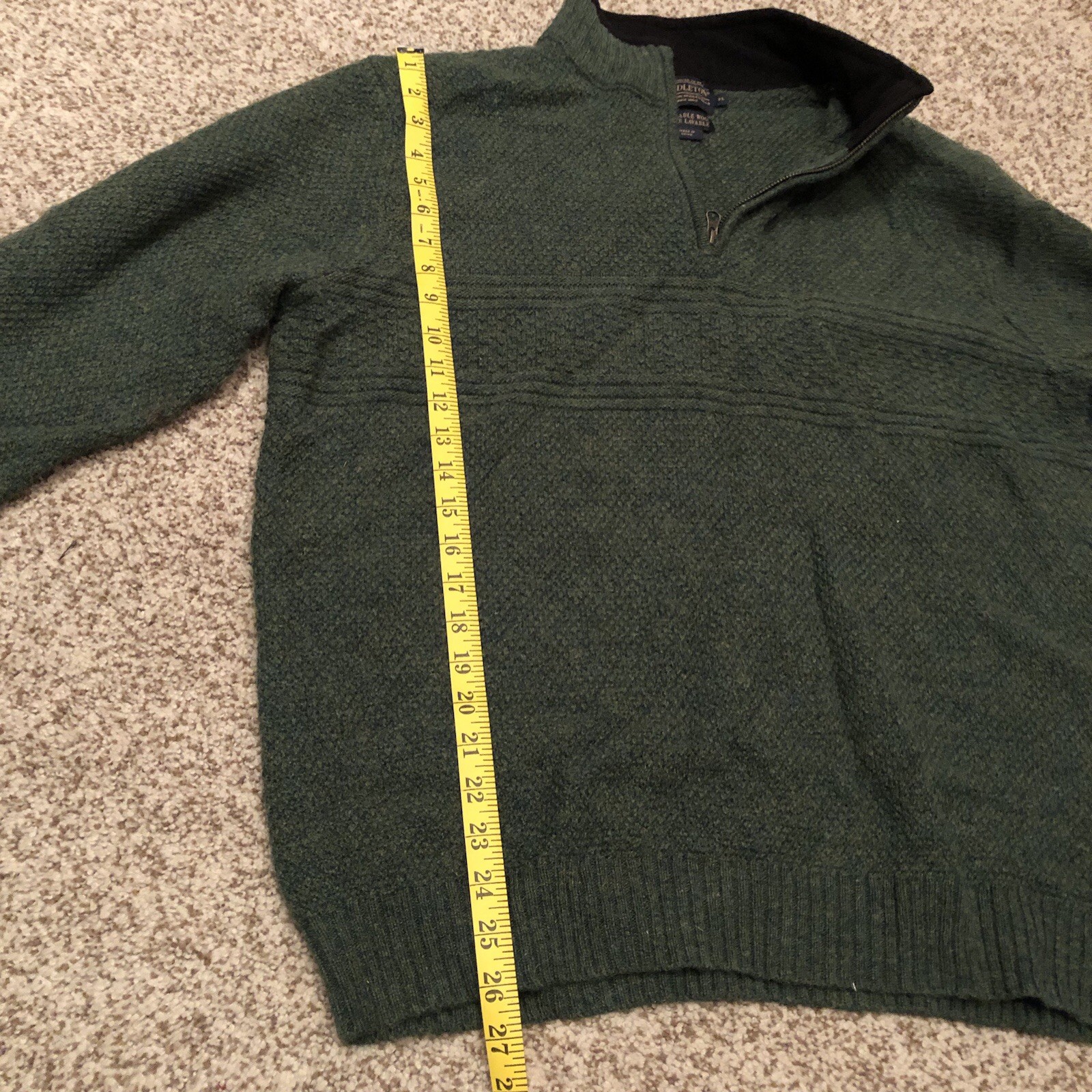 Pendleton Washable Wool 1/4 Zip Pull Over Sweater… - image 7