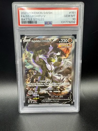 Single Strike Urshifu V (Alternate Full Art) 151/163: Battle Styles Holo PSA 10