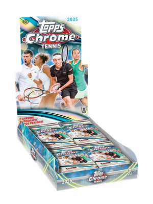 2025 TOPPS CHROME TENNIS HOBBY BOX (2 AUTOs/72 Cards) Brand New Sealed QTY