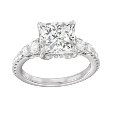 950 Platin IGI-zertifiziert im Labor gezüchteter Diamant Ehering 2,80 ct Prin...