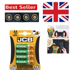 Power Your Devices: Pack of 4 Rechargeable AA 2400mAh Batteries - Ready to Use 3.75 per battery