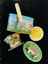 Vintage - Metal Lunch Box with 14 pc. Children  s Tea Set