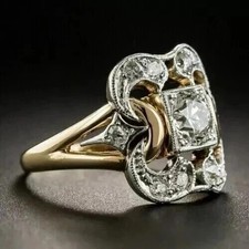 Art Deco Style Round Cut LabCreated Diamond 1...