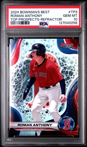 2024 BOWMAN'S BEST TP3 Roman Anthony REFRACTOR Red Sox PSA 10