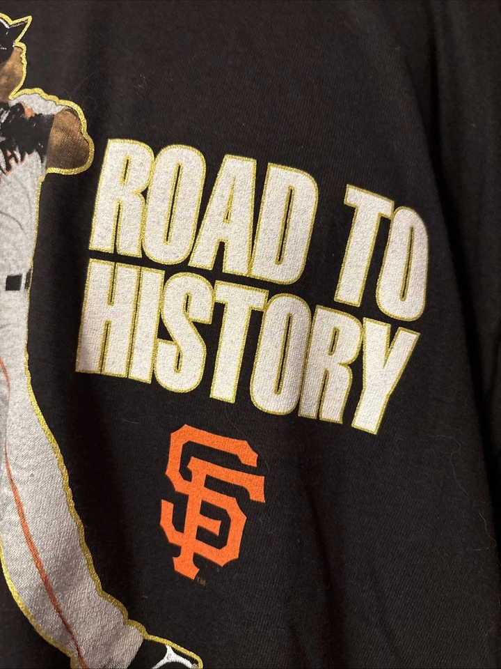 NWT Vintage Barry Bonds San Francisco Giants ROAD TO HISTORY Shirt Size 2XL - Image 3 of 4