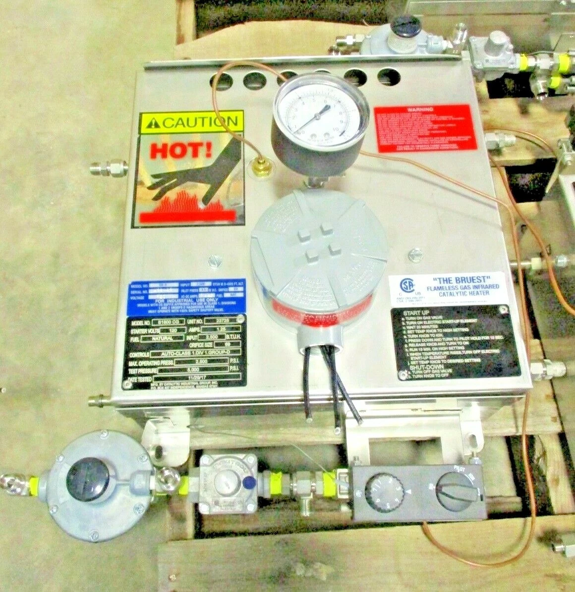THE BRUEST, S1800CG, FLAMELESS GAS INFRARED CATALYTIC HEATER | eBay
