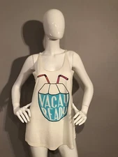 Junk Food Womens Graphic Logo Crew Neck Cotton Vacay Ready T Shirt Size L