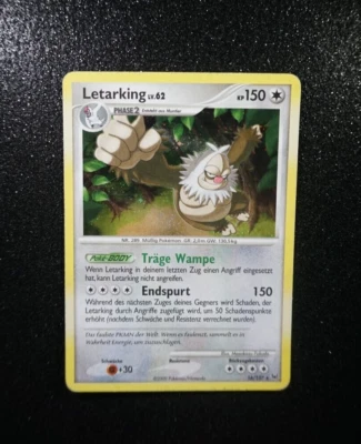 Pokémon LETARKING LV. 62 pl 16 Platin HOLO RARE deutsch Excellent - Good - Bild 1 von 2