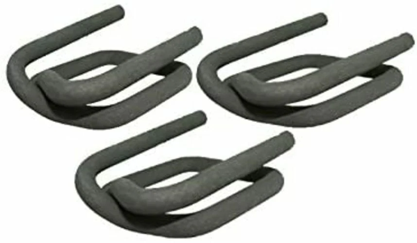PACKING4U 25mm Textilbandumreifung Drahtklammern Verschlussklemmen 250 Stück phosphatiert