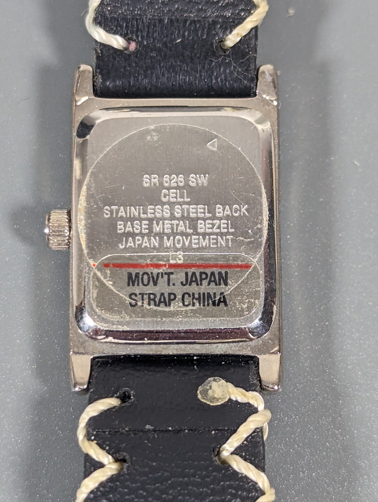 Soho Silver Tone Dial Rectangle Case Black Band W… - image 8