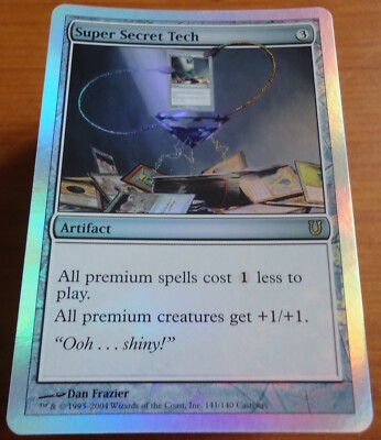 UNHINGED Komplett/Full Set + Super Secret Tech in FOIL Magic NEU/NEAR MINT