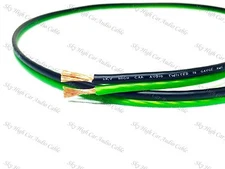100 ' feet TRUE 16 Gauge AWG GREEN/BK Speaker Wire Car Home Sky High ft