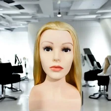 24'' Training Mannequin Head with 100% REAL HUMAN HAIR. Cosmetology Practice!