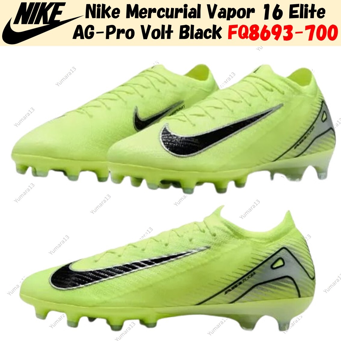 Nike Mercurial Vapor 16 Elite AG-Pro Volt Black FQ8693-700