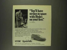 1975 Hyde Spot-Bilt Shoes Ad - O.J. Simpson - Stikes to Spare
