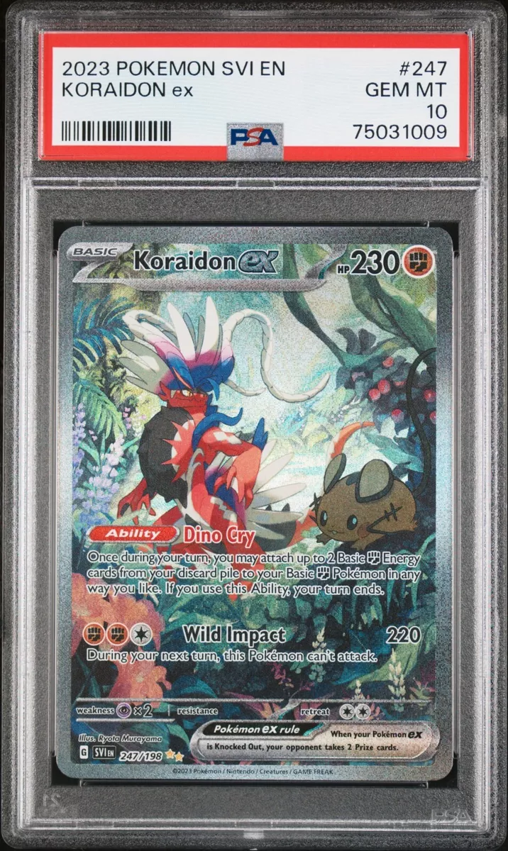 KORAIDON ex 247/198 SCARLET AND VIOLET POKEMON-ALT ART-MINT- ULTRA RARE- NEW