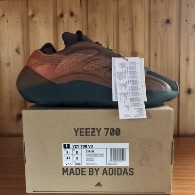 Adidas Yeezy 700 V3 Copper Fade GY4109 EU-Gr. 42 US-Size 9 neu OG mit OG Box